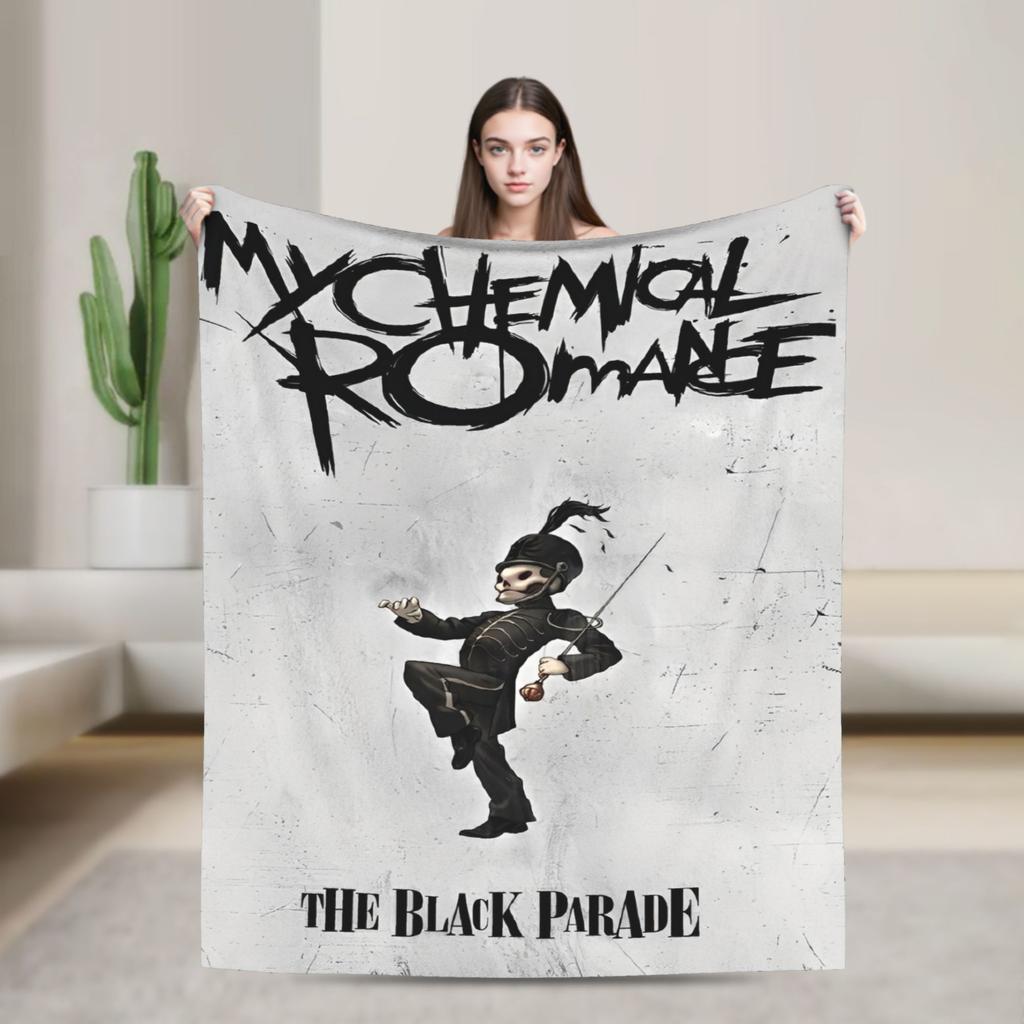 Пледы с изображением группы My Chemical Romance Рок-альбомы Шерстяные Забавные Теплые Пледы для Спальни Гостиной Весна Осень