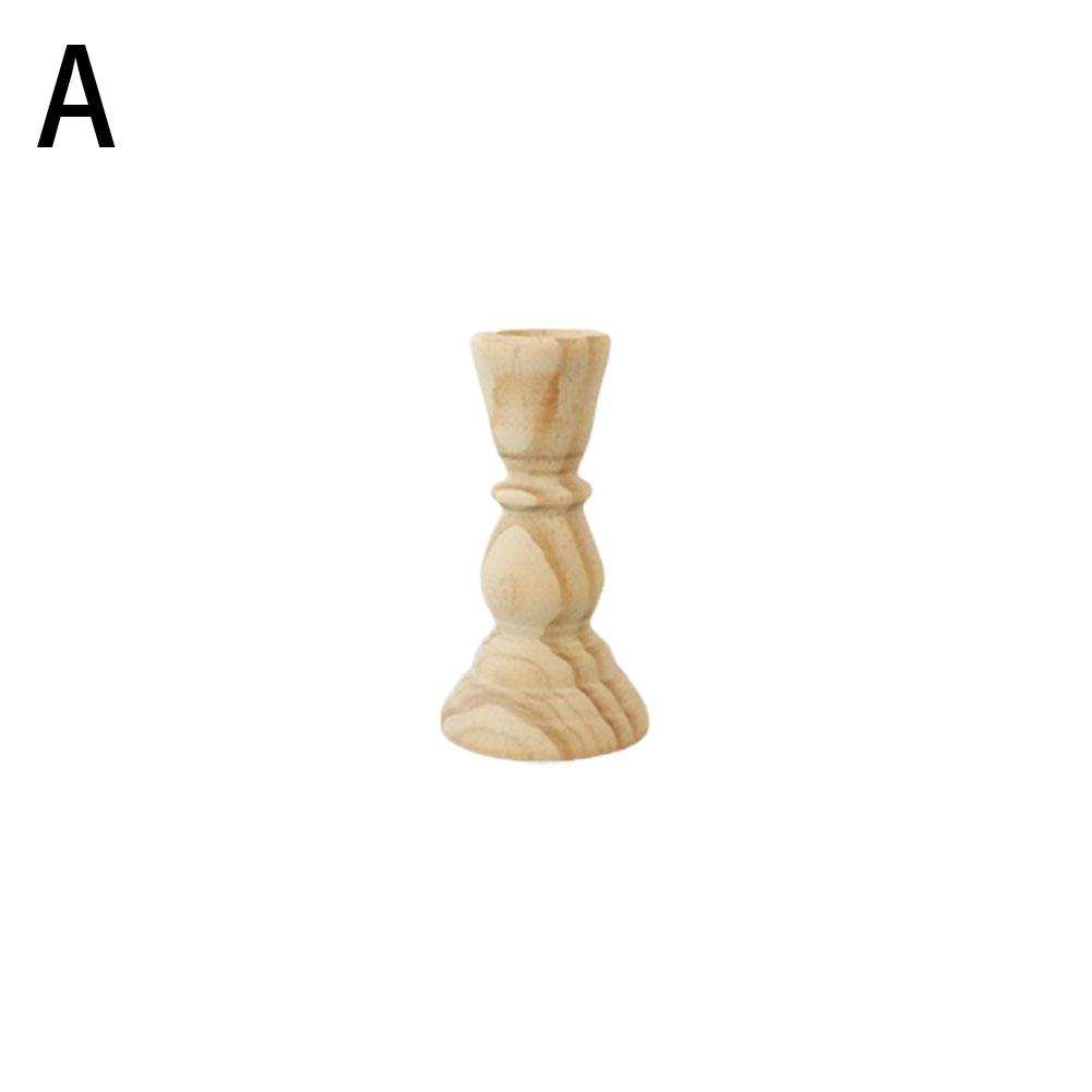 Wooden Candle Holder For Wedding Decorations Retro Wood Classic Candlestick Andle Stand Party Living Room Home Decoration