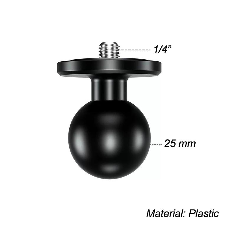1 inch Ball Head Adapter Mount Motorcycle Handlebar Clip Bracket for GoPro Insta360 DJI Osmo Nano Action 6 Cameras Accessories