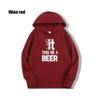 2021 Toss Me a Beer Горячая мода Смешные толстовки Мужские пуловеры с капюшоном Мужская толстовка с капюшоном с принтом