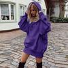 2025 Influencer Autumn/Winter Women's Solid Color Loose Fleece Hoodie