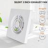3 дюйма 75 мм Вытяжной вентилятор 4 Вт Вентиляционный экстрактор с регулятором, Оконные и настенные вентиляторы для кухни, ванной, теплицы, гаража, 75 мм