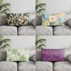 Home Decor Floral Leaves Pattern Throw Pillow Suitable For Sofa Bedroom Car Pillow Cover Cushion Rectangular Back Cushion