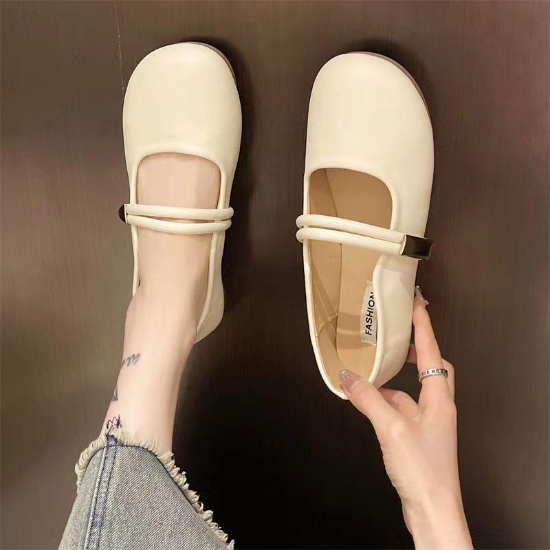 2024 новые французские туфли Luo Lianna на плоской подошве, женские повседневные туфли Мэри Джейн, мягкие туфли с пряжкой, ленивые туфли