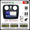 Autoradio Android 16 pour Renault Logan 2 Sandero 2 2012 - 2019, GPS, Navigation, Radio, Écran, Pas de lecteur DVD 2DIN, WiFi, Caméra embarquée