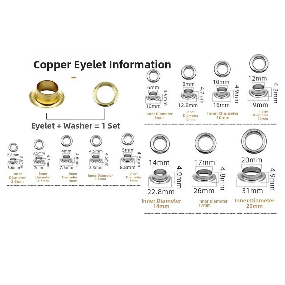 Heavy-Duty Punching Grommet Eyelet Pliers Kit  for Bookbinding, Leather & Fabric
