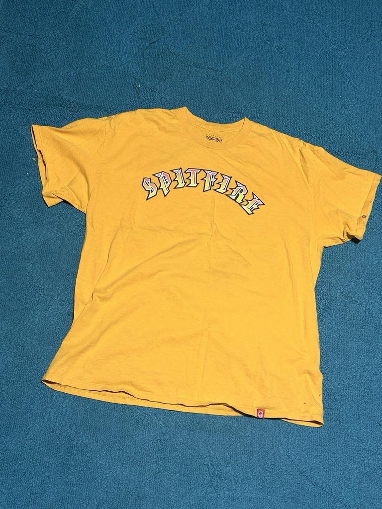 Spitfire Wheels Old E Yellow Tee