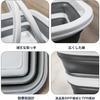 [.co.jp Exclusive] RULAYMAN Foldable Bucket/Laundry Basket/Washing Tub, 15L, Space-Saving Design with Handle, Lightweight Material, Eco-Friendly, Mult
