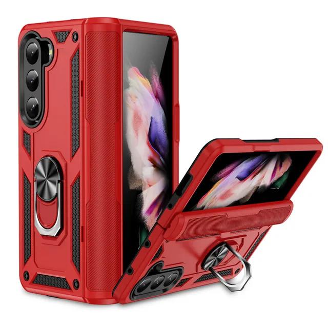 Для Samsung Galaxy Z FOLD 6 4 5 5G Чехол Роскошный Бронированный Противоударный Чехол для Телефона Для ZFOLD6 ZFOLD4 ZFOLD5 Задняя Крышка