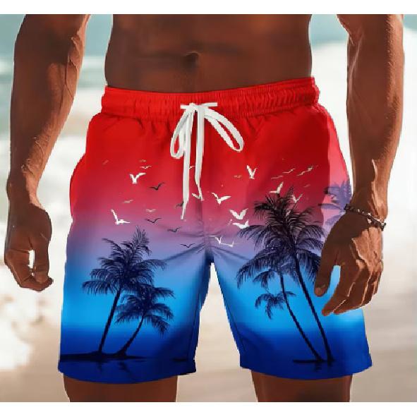 Men's Hawaiian beach shorts, casual shorts for seaside vacations, comfortable for sports and leisure