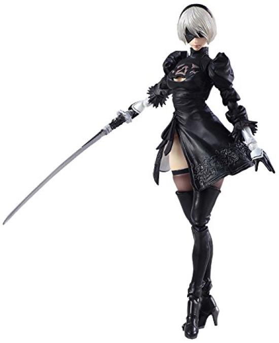 Nier Automata Bring Arts 2B & Машинная форма жизни (Набор из 2) Раскрашенная подвижная фигурка из ПВХ