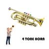 Professional Trumpet Mouthpiece Musical Educational  ABS Trumpet  with 4 Colored Keys Simulation Instrument Child Gift