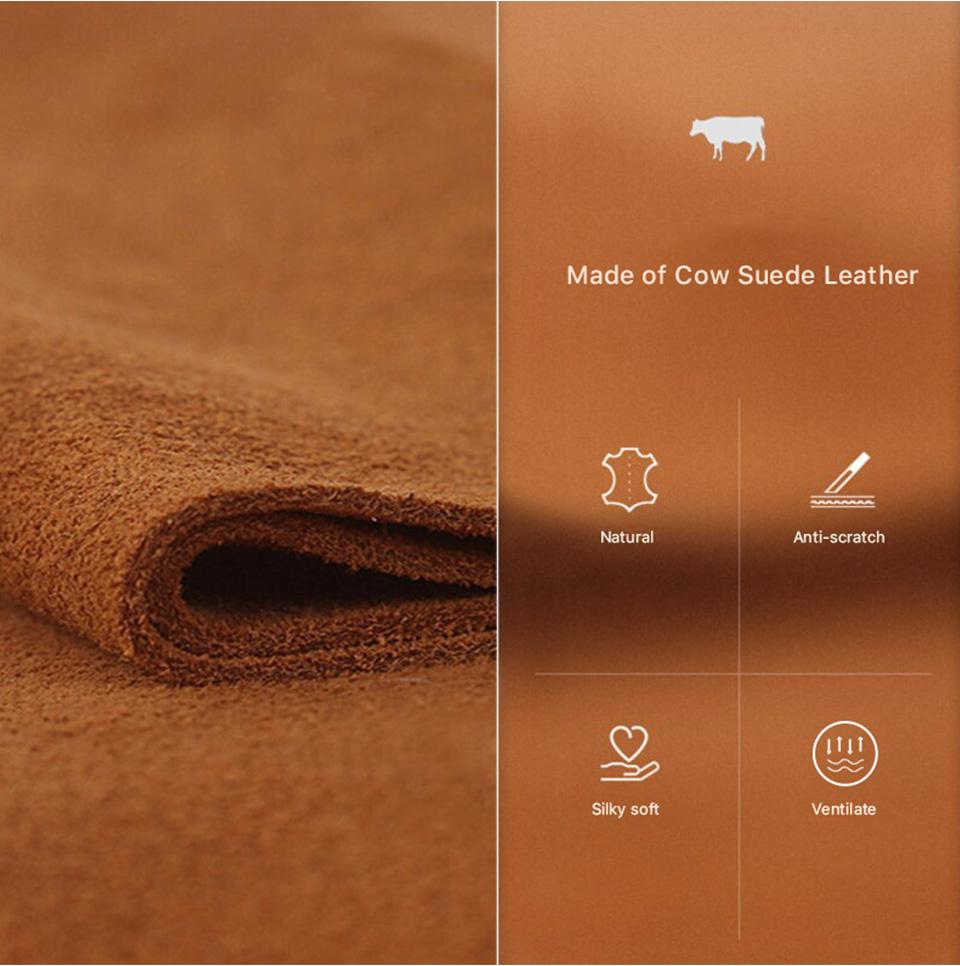 Handmade Genuine Leather Single Watch Bags for Men Retro Anti-Scratch Suede Leather Watch Case Women Watch Holders Soft Watch Storage Pouch