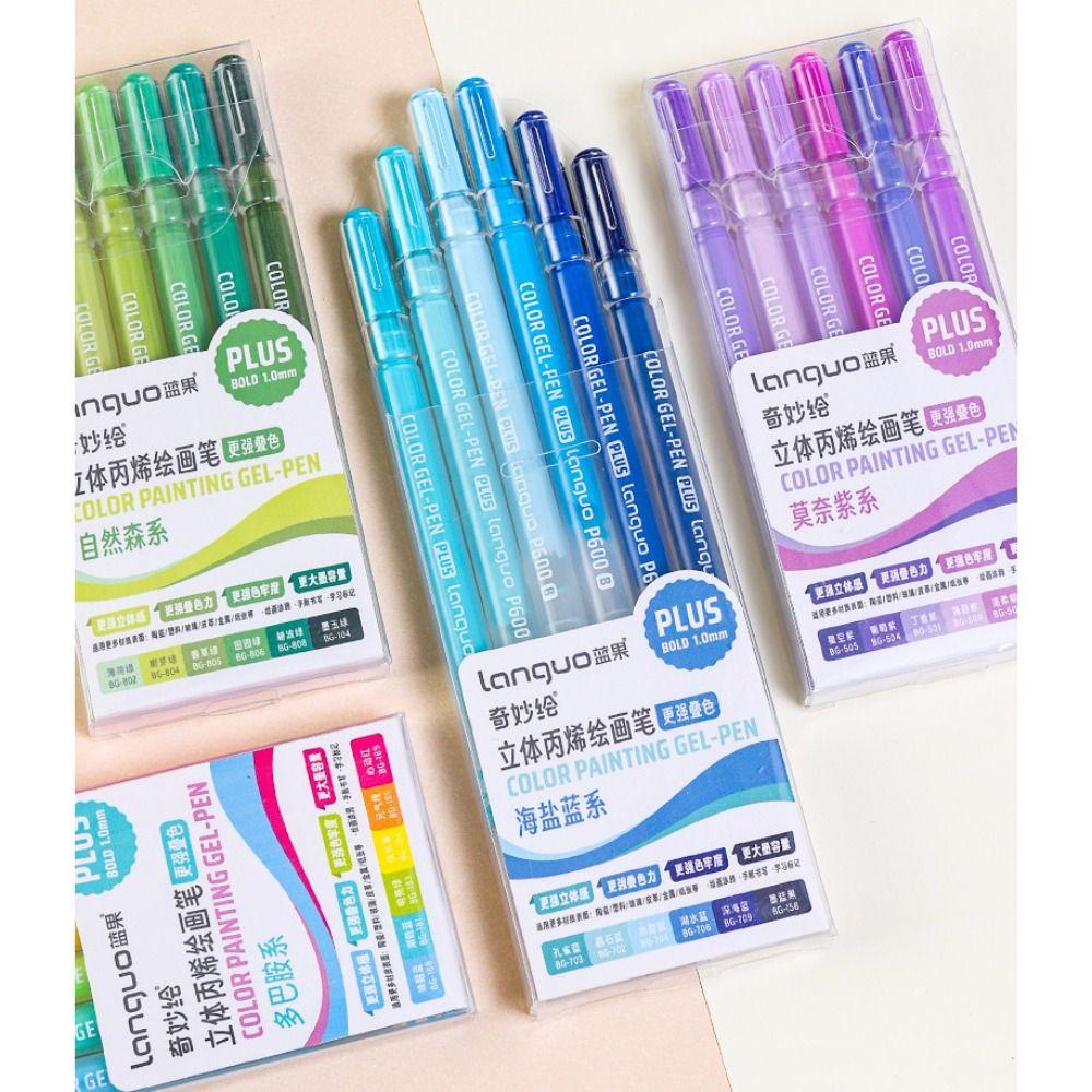 Quick Drying Acrylic Gel Pen Stackable Color Graffiti Colour Pen Portable Marker Pen Painting
