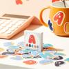 50/52pcs Bubble Alphabet Number Symbol Sticker Set Mini Color Note Stickers Diary Album Decoration Adhesive