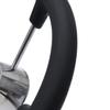 5-Spoke Stainless Steel Boat Steering Wheel with Black Polyurethane Foam Non-Slip Anti-Sweat Marine Accessories