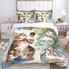 3Pcs Kitten Christmas Ornaments Bedding Sets For All Sizes New 3D Printed Bed Cover Comforter Duvet Cover Pillowcase Bedroom Decoration
