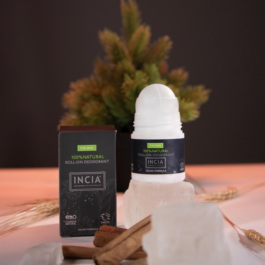 INCIA % 100 Натуральный - Шариковый дезодорант для мужчин - 50 мл