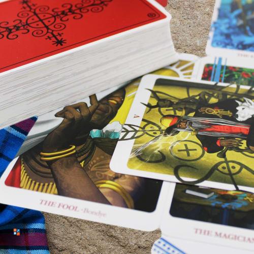 I.I.J Voodoo Tarot Spirit Box Kit, Waite Edition, 78 Cards, Shamanic Tarot Reading, Includes Japanese Instruction Manual, Authentic Product