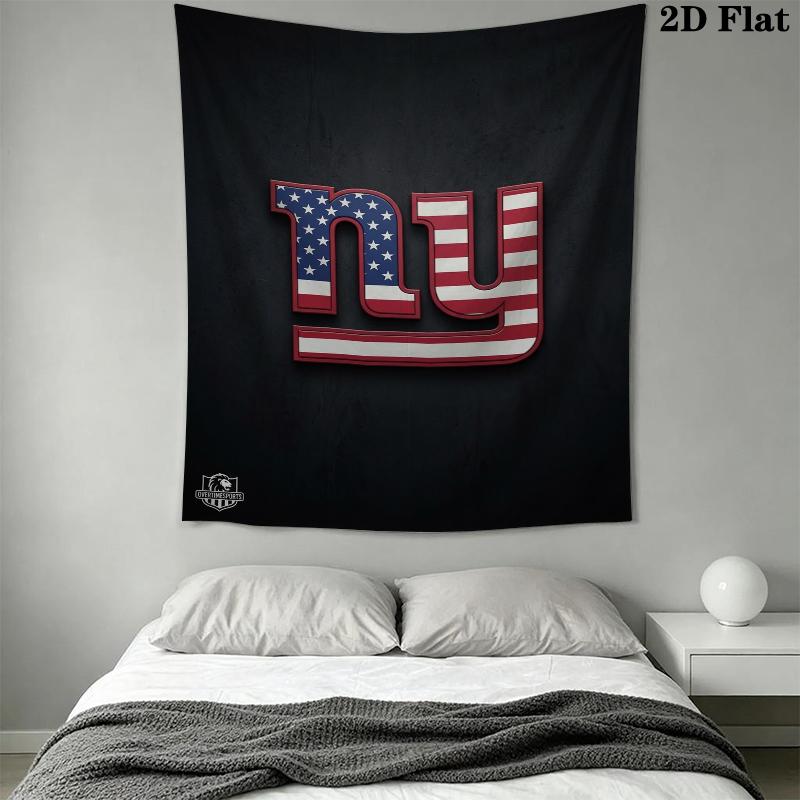 New York Giants Wall Tapestry Aesthetic Wall Hanging Printed Fabric Blanket Decorative Tapestries for Bedroom Living Room Home Decor