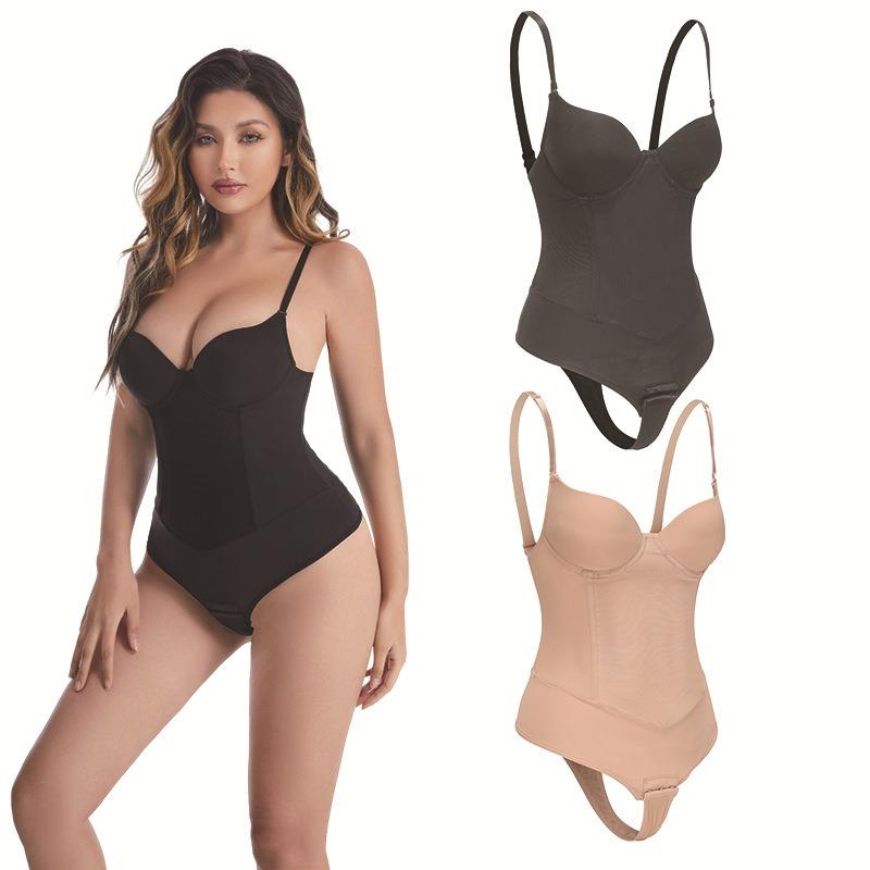 Women Corset Shapewear Bodysuit With Underwire Steel Bones Tummy Control Butt Lifting
