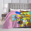 Blanket The S-Simpsons Travel Office Flannel Bedding Throws For Couch Chair Super Warm Design Bedspread Birthday Present