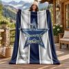 Фланелевое одеяло Dallas Cowboys с индивидуальным именем, персонализированное, мягкое, теплое, плюшевое покрывало, индивидуальный подарок для семьи и друзей