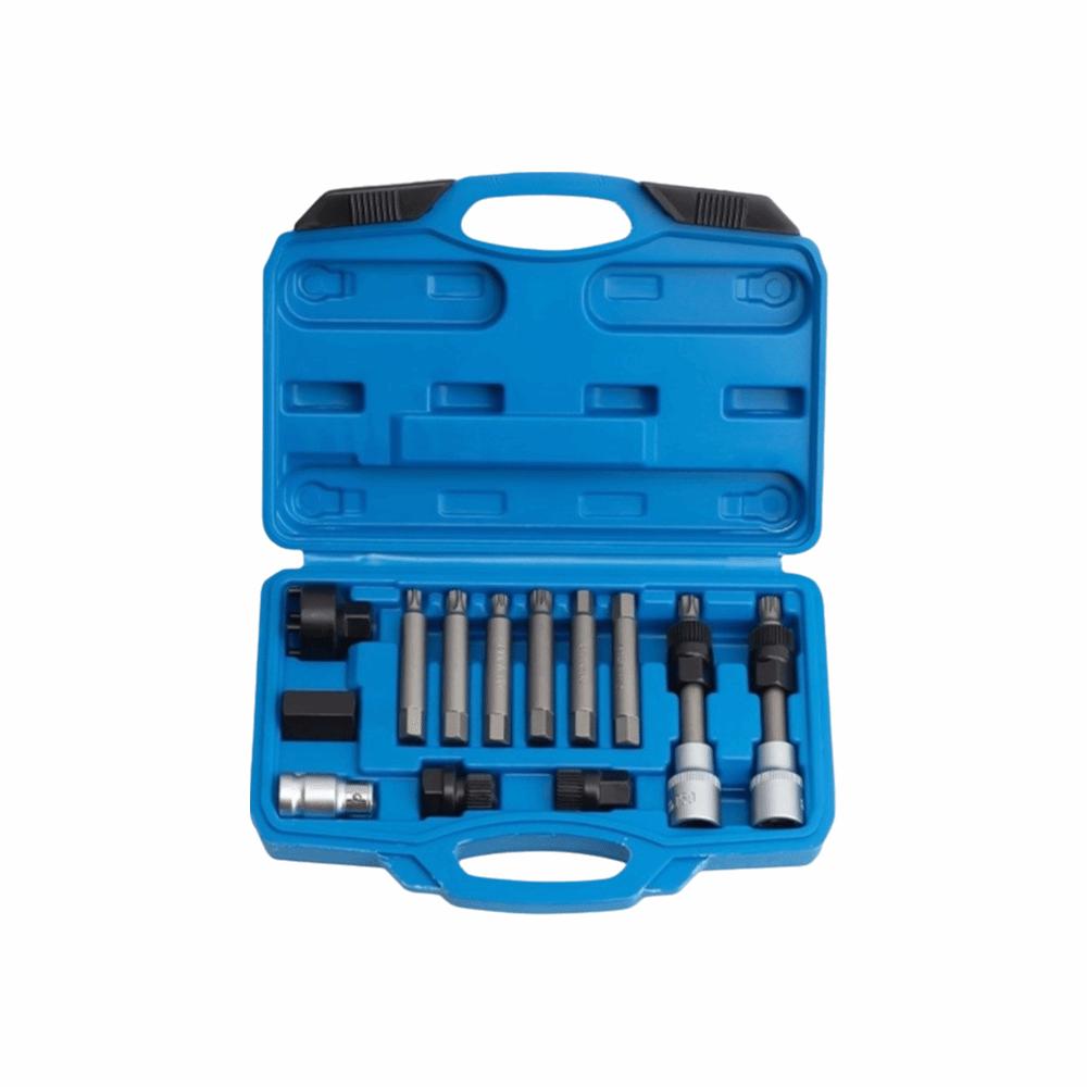 13PCS Universal Belt Wrench Removal Set Alternator Flywheel Repair Tool Alternator Flywheel Repair