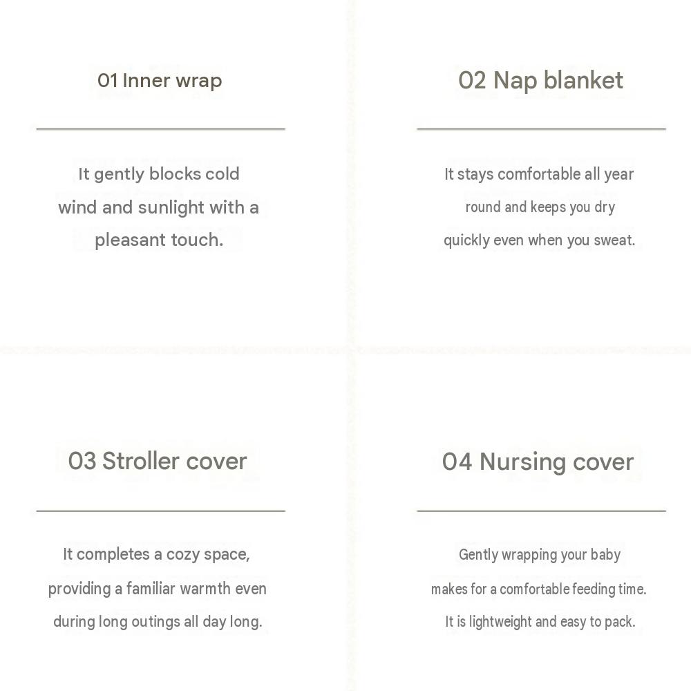 Pure Modal Triple-Layer Baby Blanket for All Seasons