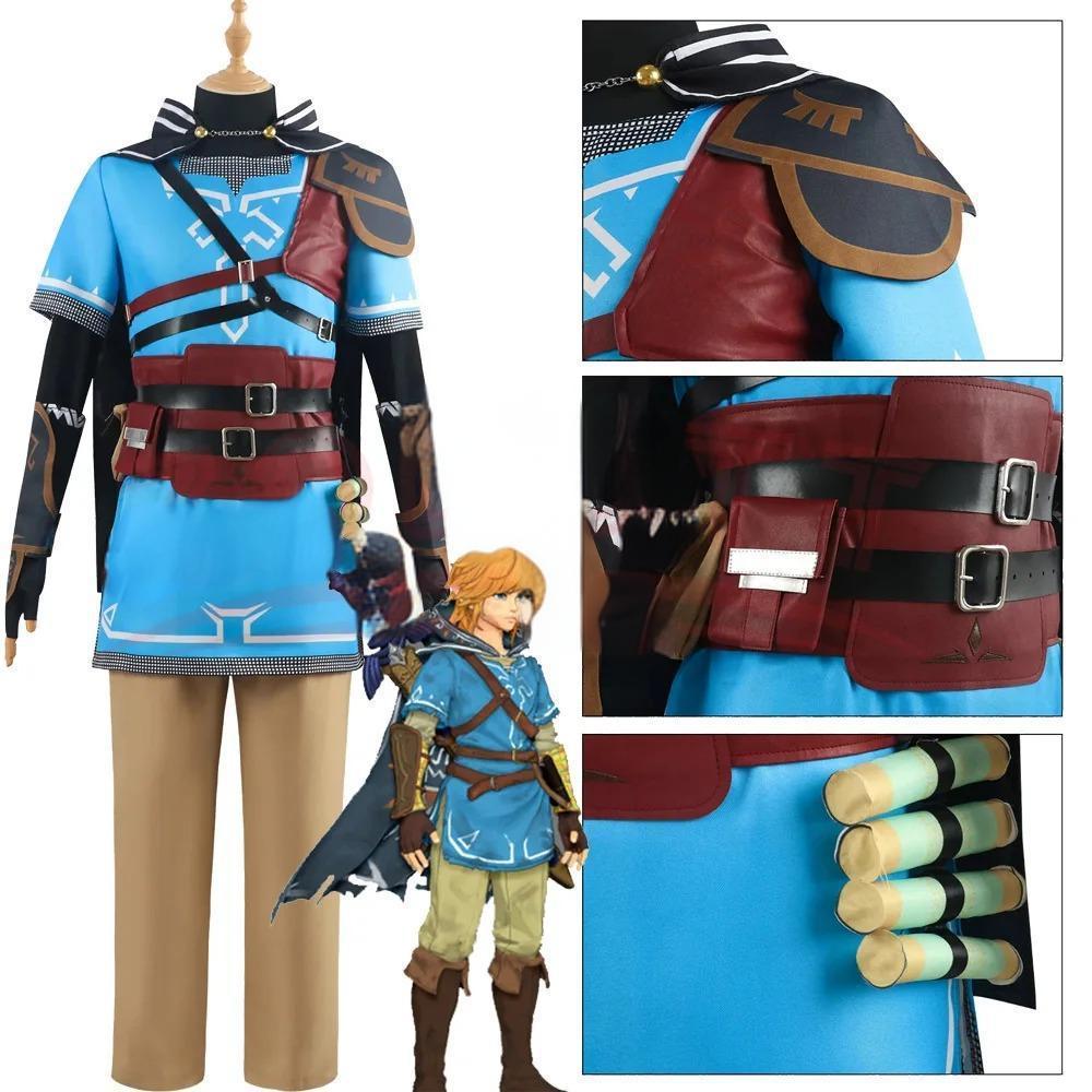 The Legend of Zelda Tears of the Kingdom Link Cosplay Costume, Game Character Role Play Outfit