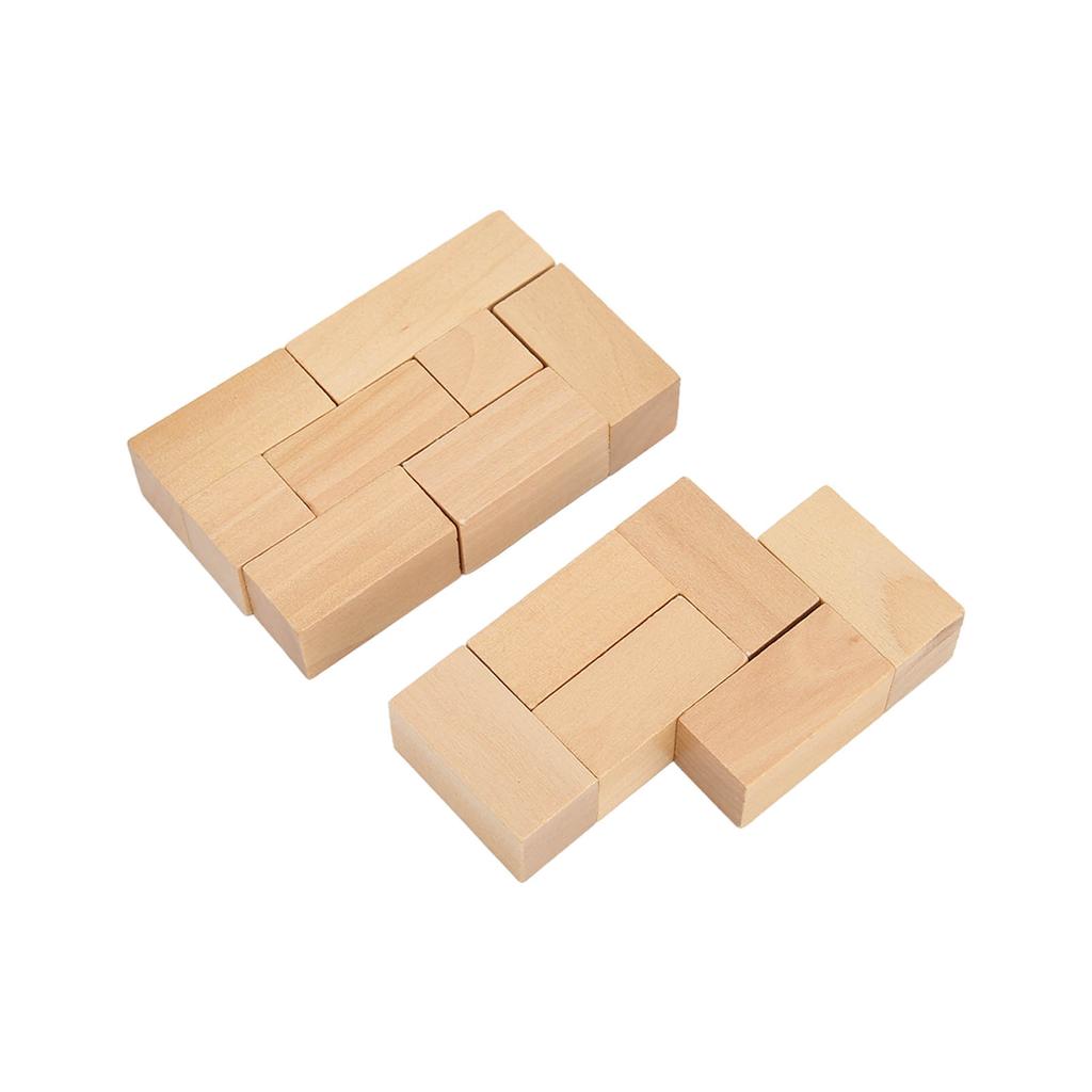 Intelligent Wooden Brain Puzzle Teaser Body Mind Relaxation Brain Teaser Lock for Elder Adults