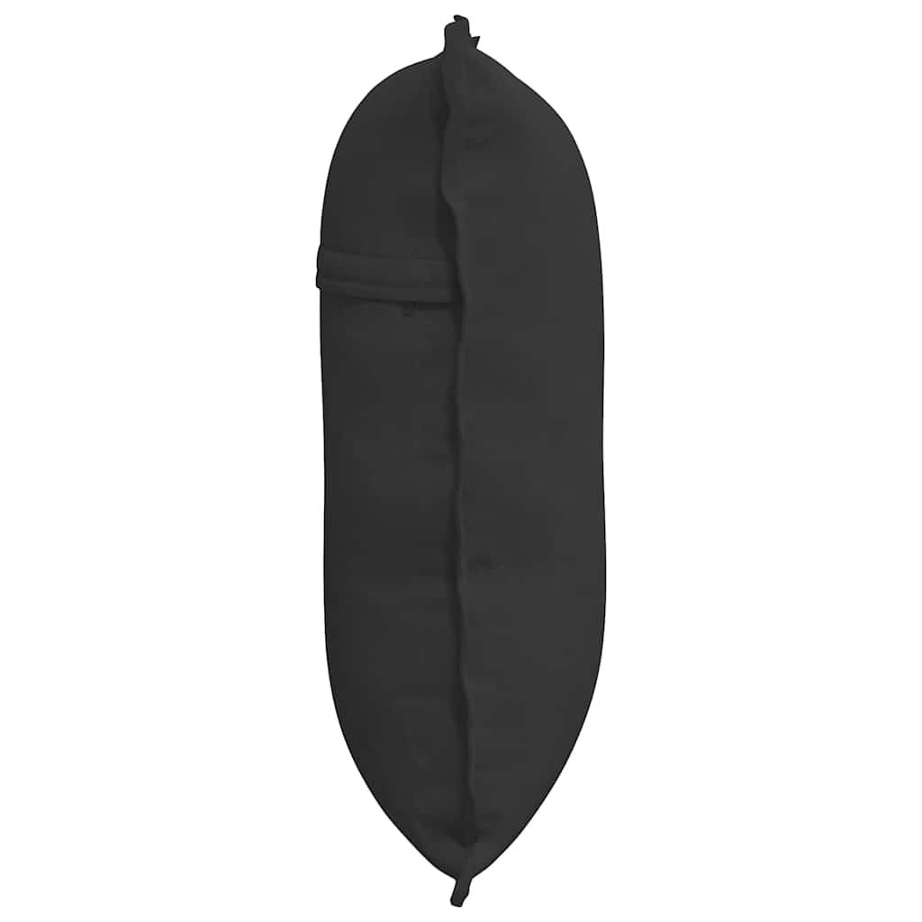 Back Pillow Black 60 x 50 cm Microfiber Fabric