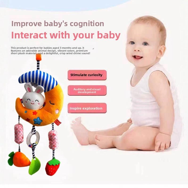 Beili Baby Stroller Plush Rattle Car Charm With Wind Chimes For Infant Comfort