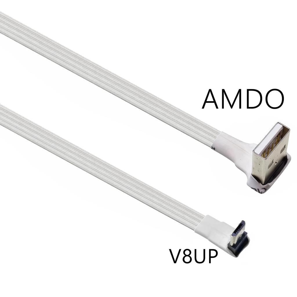 Белый 5см прямой вверх вниз влево вправо под углом 90 градусов USB Micro USB папа на USB папа Data Charge разъем Кабель для планшета