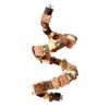 Spiral Bird Perch Climbing Rope Toy - Natural Wood Parrot Chewing Toy for Cage, Flexible Shredding Toy for Budgies Conures Cockatiels, Wood Color