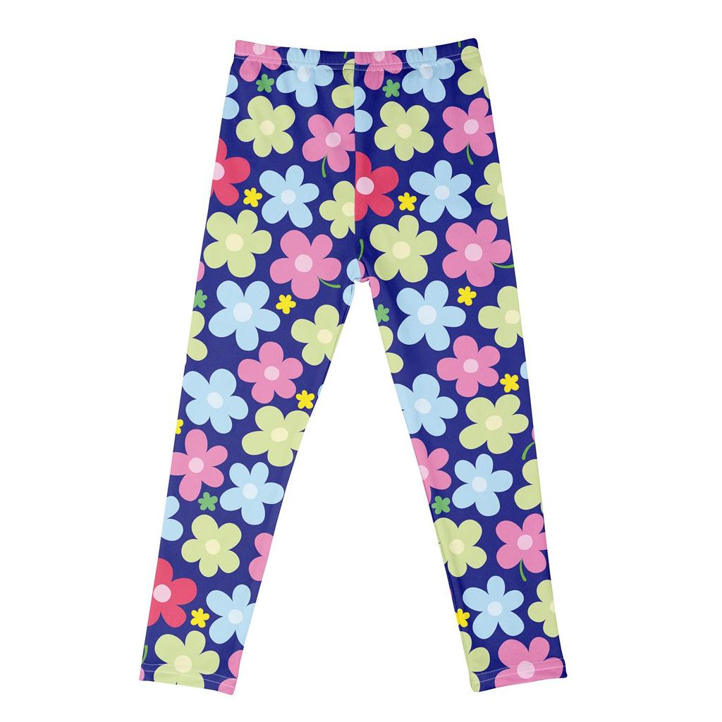 Girls' Cute Cartoon Print Sports Leggings - Stretchy and Stylish Tights