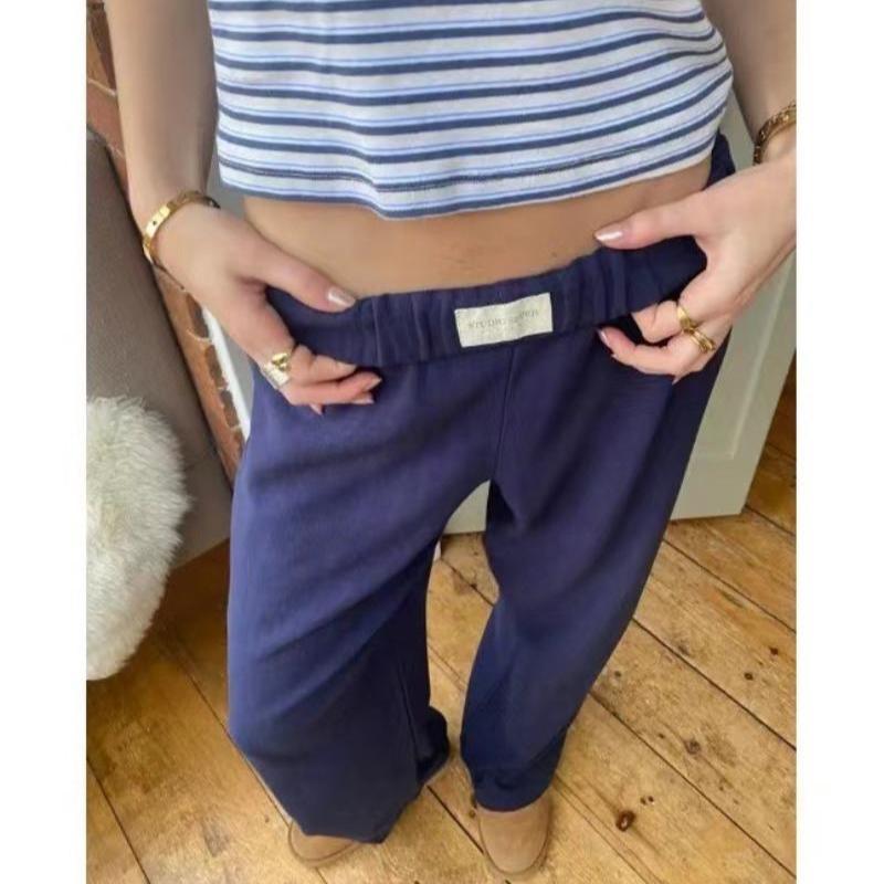 Женские полосатые брюки широкого кроя, повседневные уличные брюки INS Fashion Loose с высокой талией