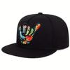 Hip-Hop Stitching Embroidered 666 Fingers Neutral Gender Women  Men For Hats Spring And Autumn Outdoor Adjustable Sports Casual Baseball Caps