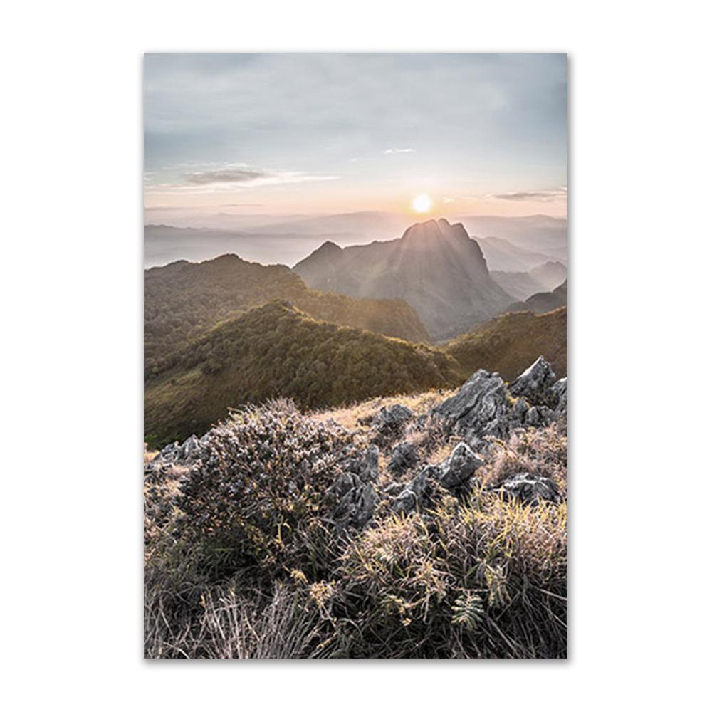 Лесной пейзаж, принты плакатов, природный пейзаж, солнечный свет, луга, холст, картина, настенная живопись, картина для домашнего декора, живопись