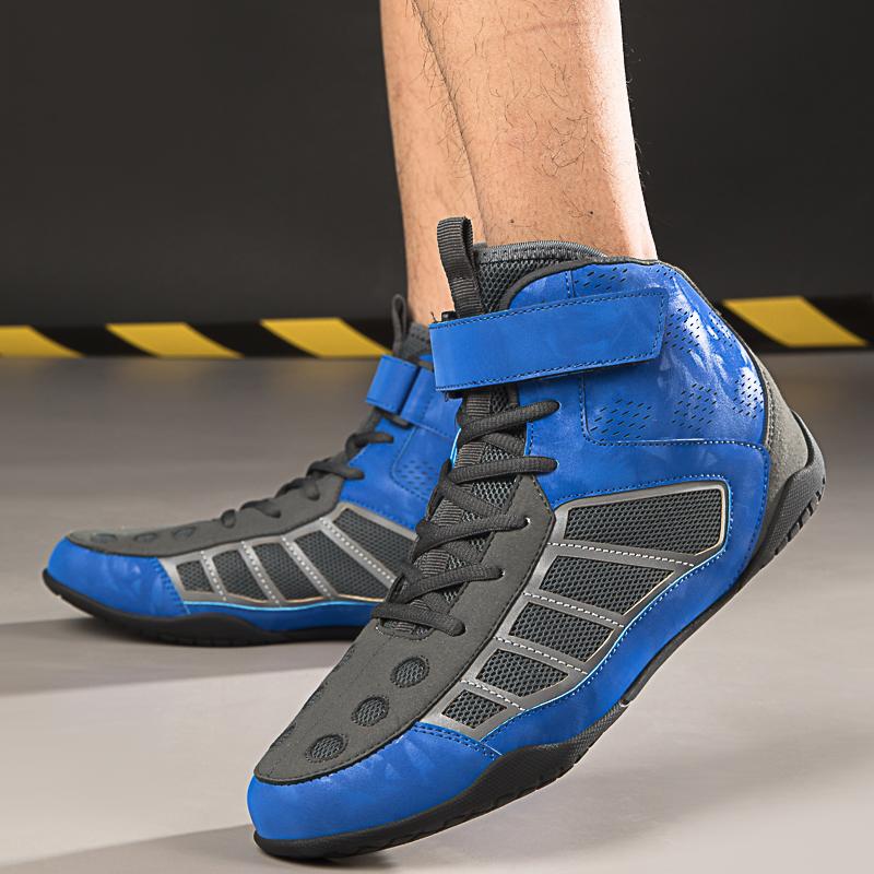 Боксерские ботинки унисекс 36-46, дышащие сетчатые ботинки большого размера, легкие боксерские ботинки, боевая тренировочная обувь, мотоциклетные ботинки