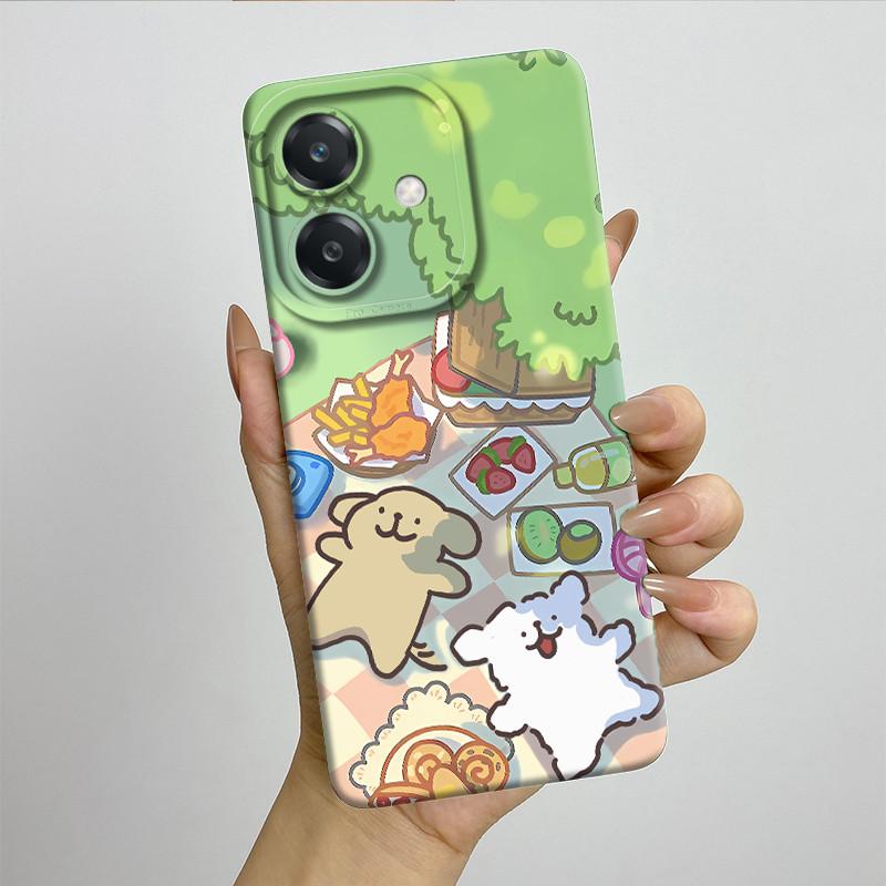 For OPPO A3 4G Phone Case A40 A40m CPH2669 CPH3669 Soft Silicone Sweet Painted Funda Coque Cartoon Printed Protective Back Cover