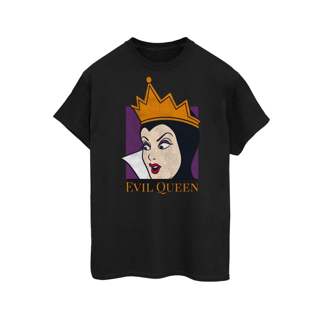 Snow White And The Seven Dwarfs Womens/Ladies Evil Queen Head Cotton Boyfriend T-Shirt