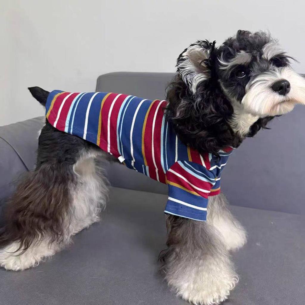 Dog Shirts Striped T-Shirt, Summer Pet Clothes for Small Dogs, Breathable Soft Puppy Apparel Cat Tee