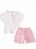 White T-Shirt With Pink Shorts Set For Girl Set 110