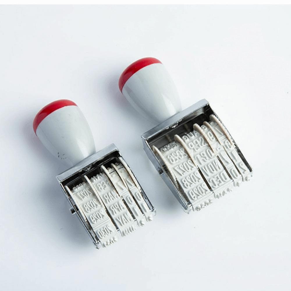 Practical Digital Date Wheel Stamp Adjustable Clear Imprint Self-Inking Rubber Date Stamp Decoration Stamp Handmade