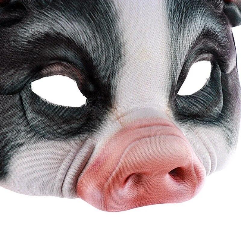 Halloween Pig Head Mask Head Wear Fancy Adult Costume Accessory Party Cosplay Halloween Mask