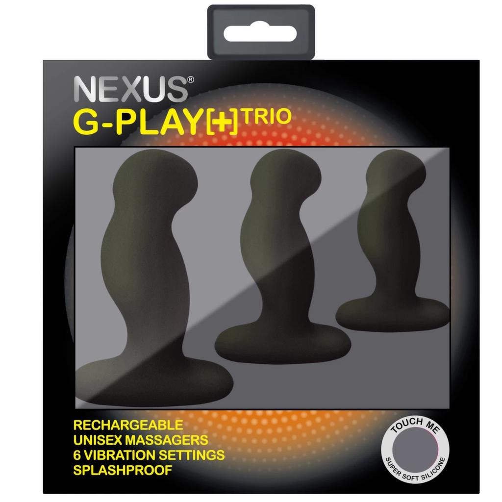 Vibrating Butt Plug Set - Nexus G-Play Trio+ Black