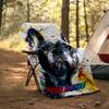 1PC Custom Name Colorful Bulldog Portrait outdooor Flannel blankets Throw Blanket All-Season Throw Gift Bedspread for Couch, Bed, Camping Holiday Birt