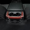 For - Dodge Ram 1500 Red Carbon Rear Cup Holder Panel Trim Cover Frame