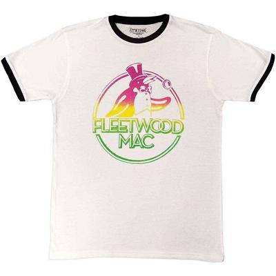 Fleetwood Mac 'Penguin' White Ringer T Shirt - NEW